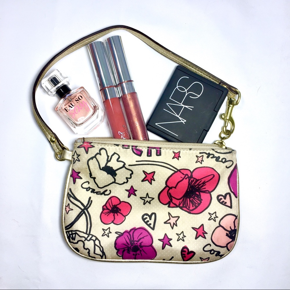 Coach Poppy Wristlet Satin